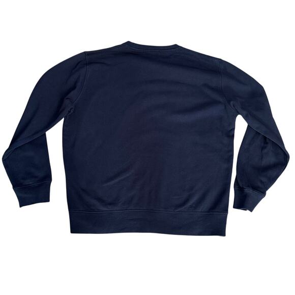 Serge Blanco Size L Crewneck Sweatshirt Marine Blue - Picture 2 of 6